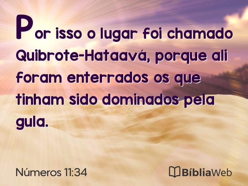 Números 11:34 em imagem para compartilhar