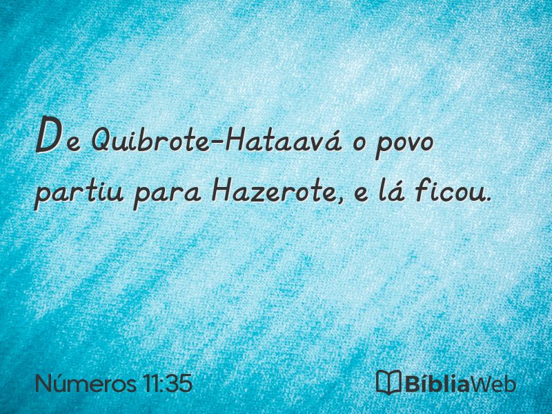 Números 11:35 em imagem para compartilhar