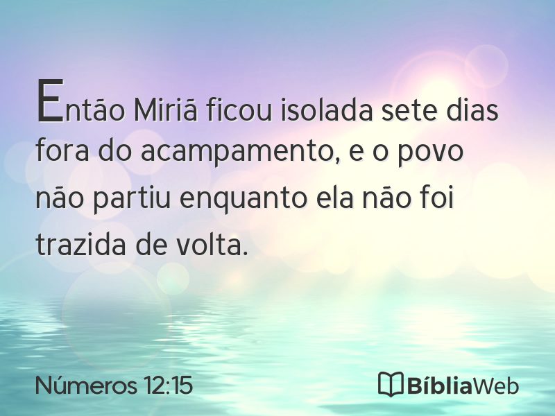 Números 12:15 em imagem para compartilhar