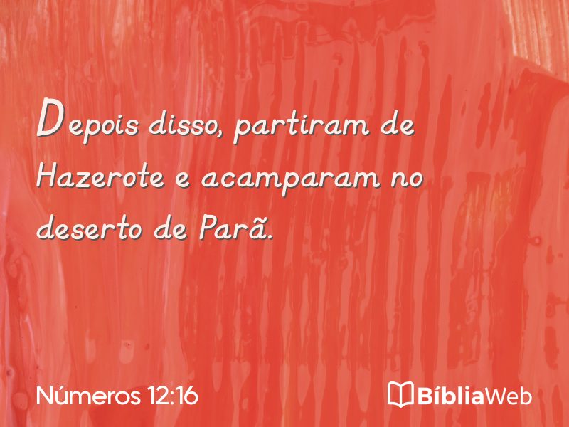 Números 12:16 em imagem para compartilhar