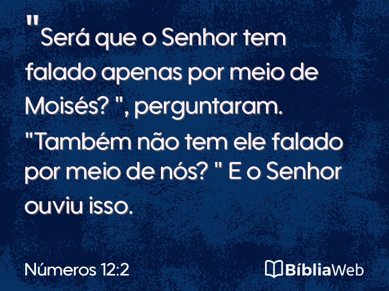 Números 12:2 em imagem para compartilhar