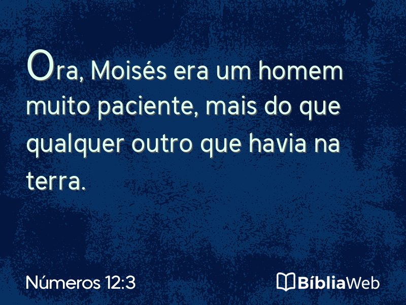 Números 12:3 em imagem para compartilhar