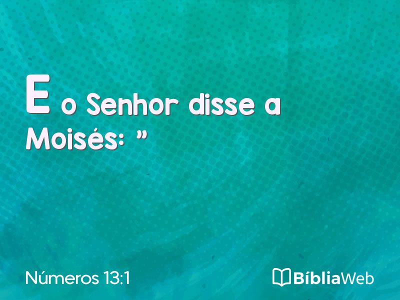 Números 13:1 em imagem para compartilhar