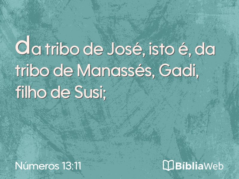 Números 13:11 em imagem para compartilhar