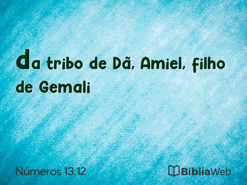 Números 13:12 em imagem para compartilhar