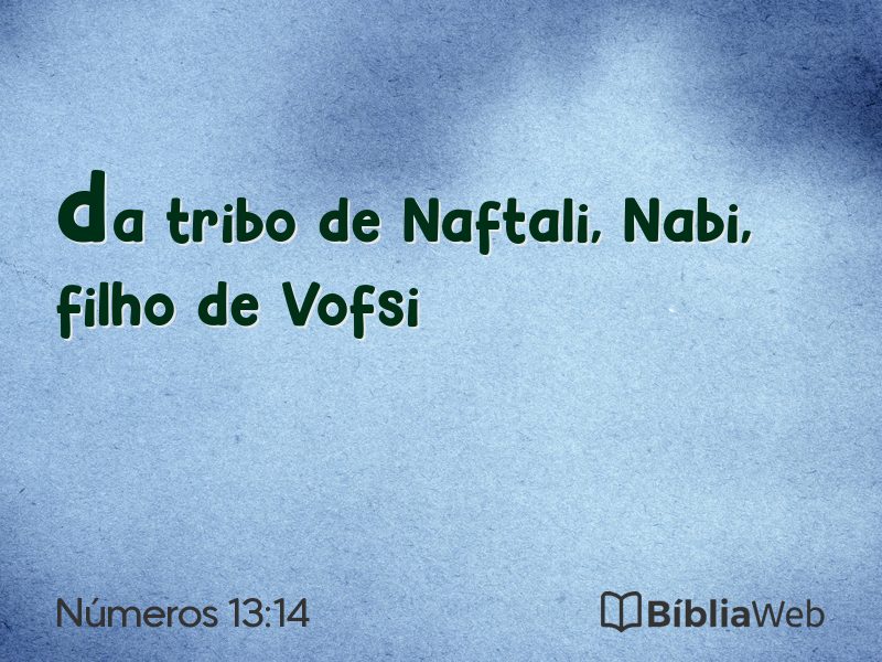 Números 13:14 em imagem para compartilhar