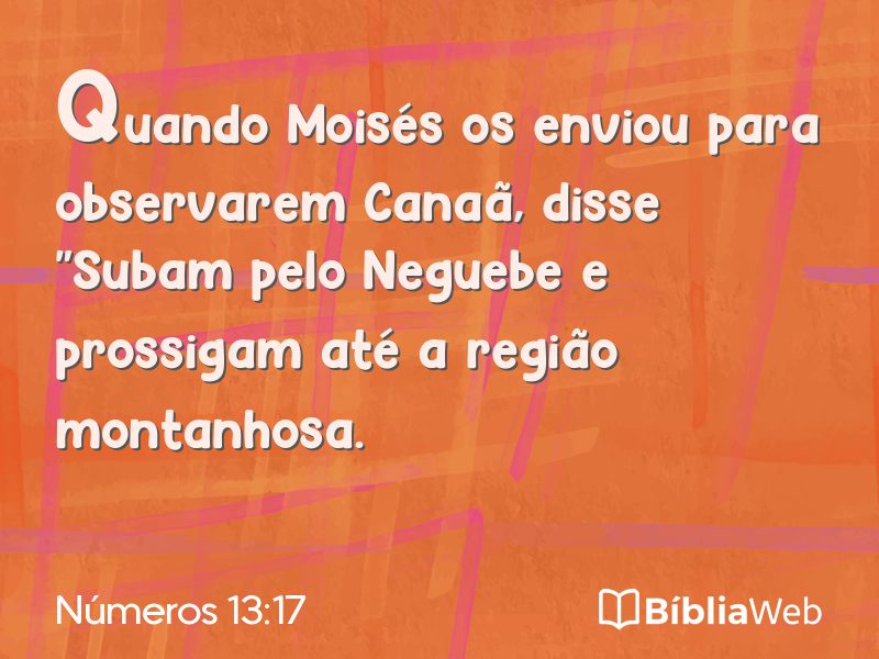 Números 13:17 em imagem para compartilhar