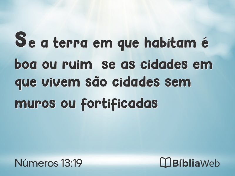 Números 13:19 em imagem para compartilhar