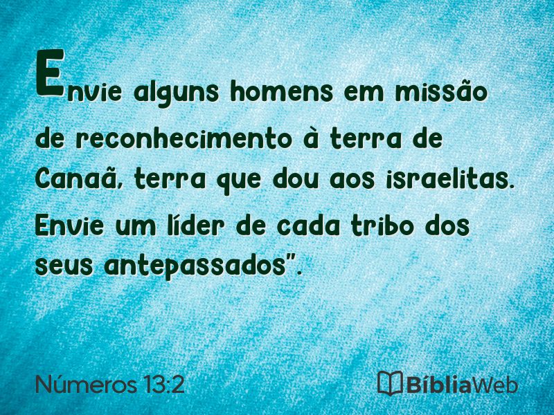 Números 13:2 em imagem para compartilhar
