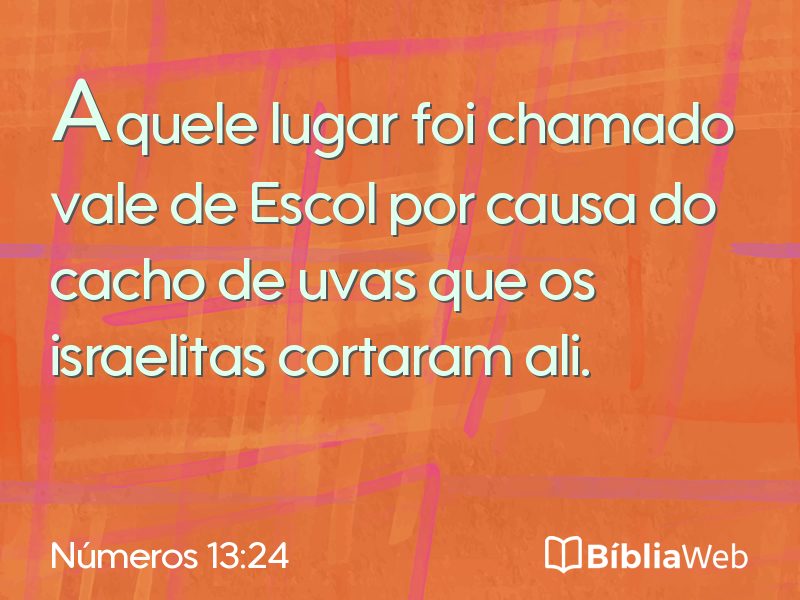 Números 13:24 em imagem para compartilhar