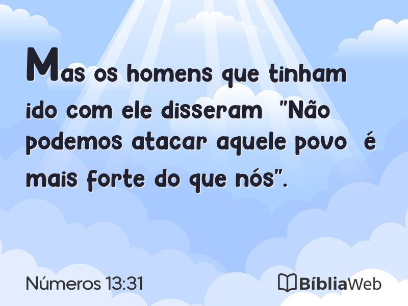 Números 13:31 em imagem para compartilhar
