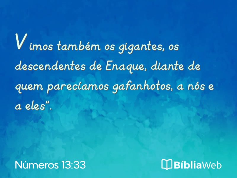 Números 13:33 em imagem para compartilhar