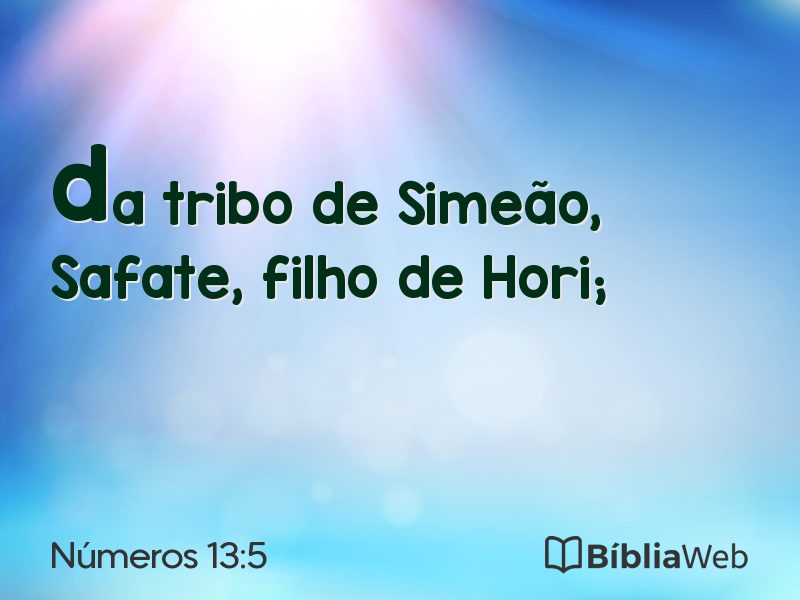Números 13:5 em imagem para compartilhar