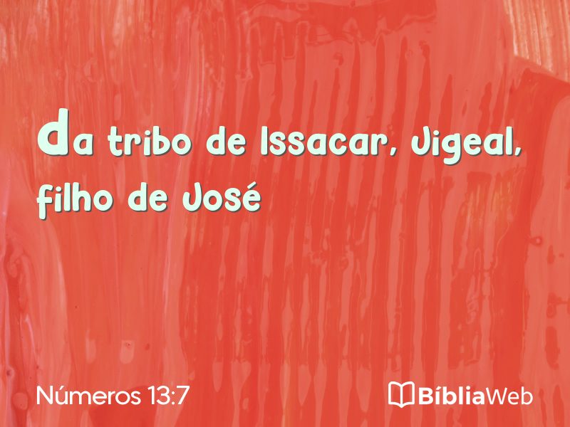 Números 13:7 em imagem para compartilhar