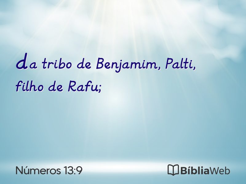 Números 13:9 em imagem para compartilhar
