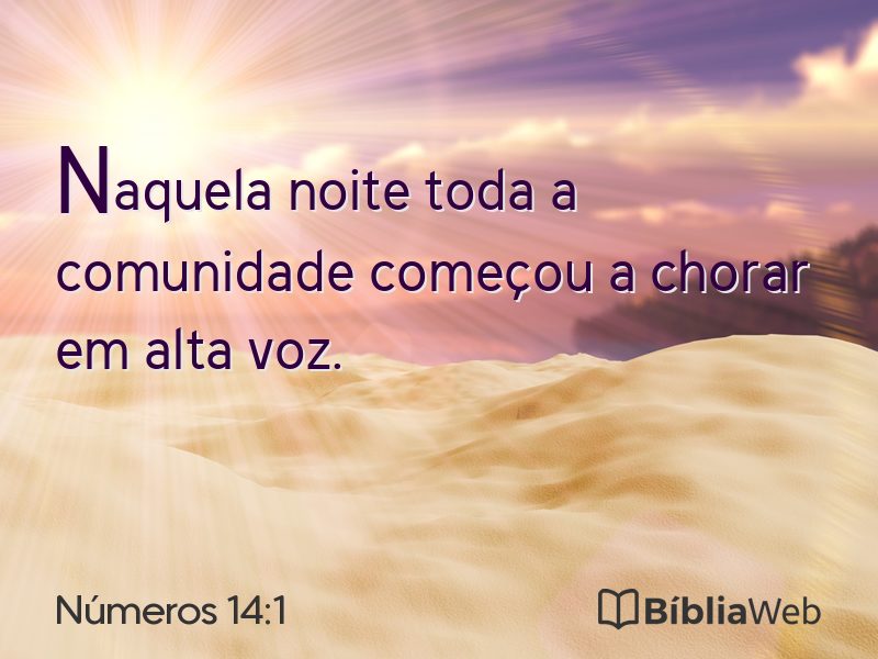 Números 14:1 em imagem para compartilhar