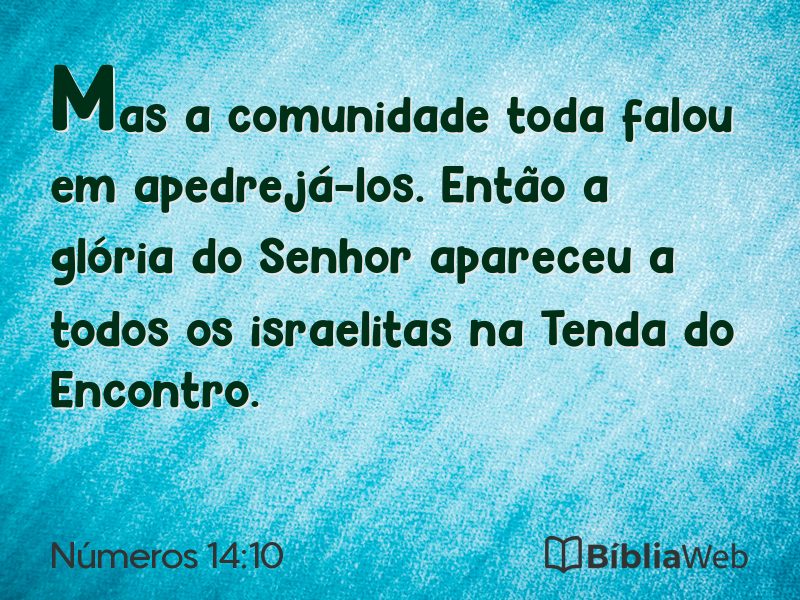 Números 14:10 em imagem para compartilhar