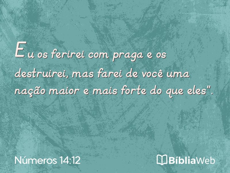 Números 14:12 em imagem para compartilhar