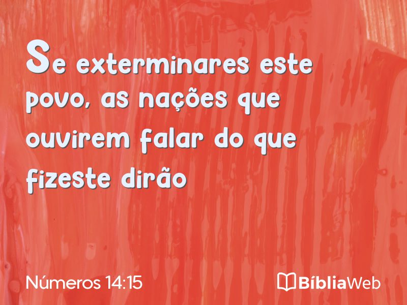 Números 14:15 em imagem para compartilhar