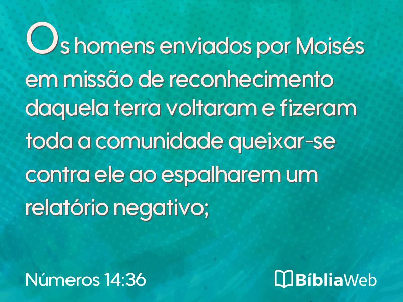 Números 14:36 em imagem para compartilhar