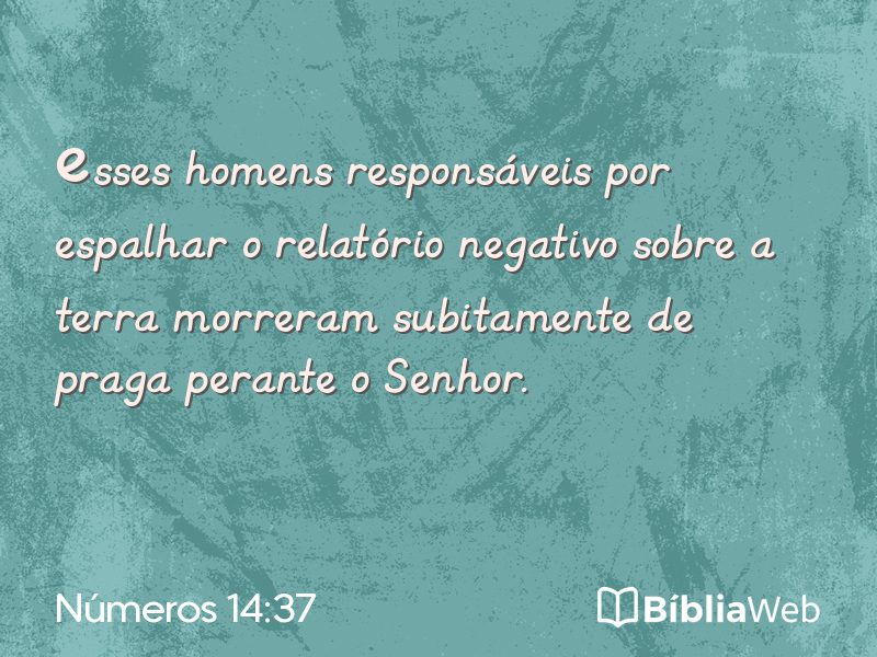 Números 14:37 em imagem para compartilhar