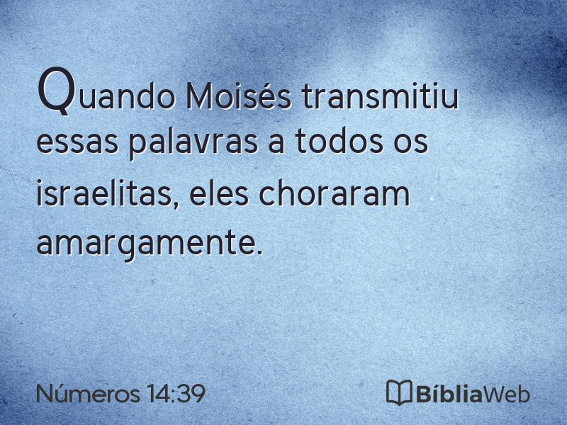 Números 14:39 em imagem para compartilhar