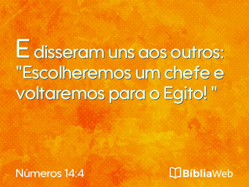 Números 14:4 em imagem para compartilhar