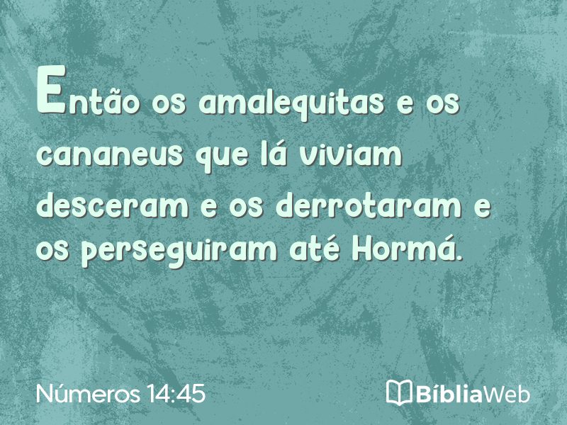 Números 14:45 em imagem para compartilhar
