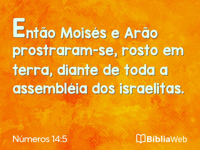 Números 14:5 em imagem para compartilhar