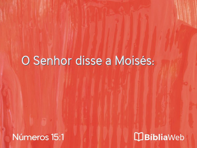 Números 15:1 em imagem para compartilhar