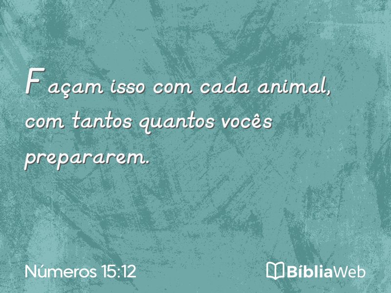 Números 15:12 em imagem para compartilhar