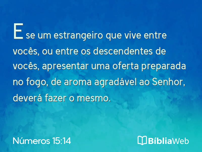 Números 15:14 em imagem para compartilhar
