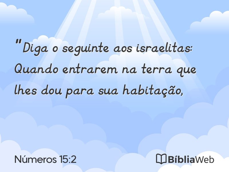 Números 15:2 em imagem para compartilhar