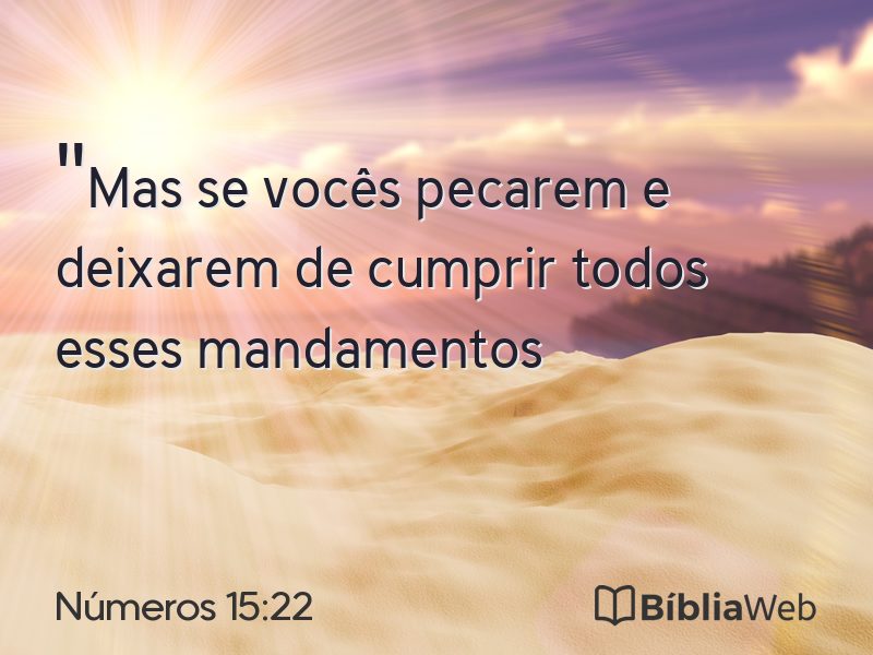 Números 15:22 em imagem para compartilhar