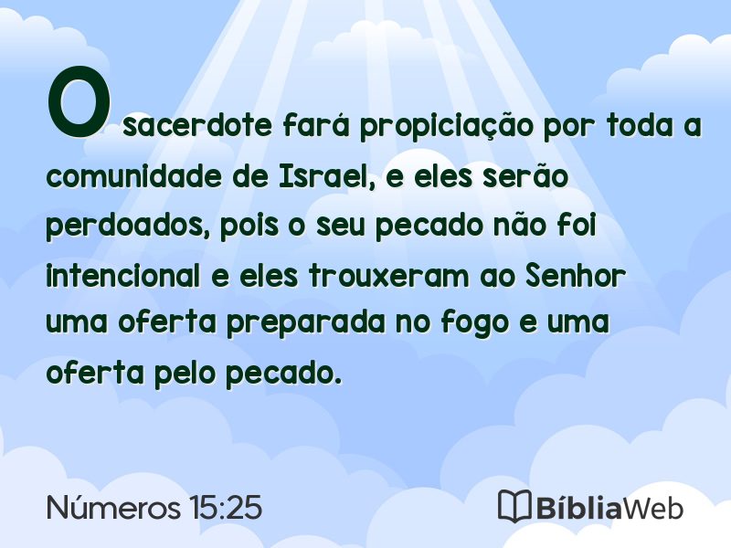 Números 15:25 em imagem para compartilhar