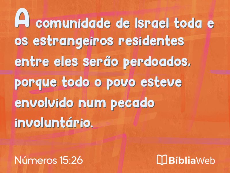 Números 15:26 em imagem para compartilhar