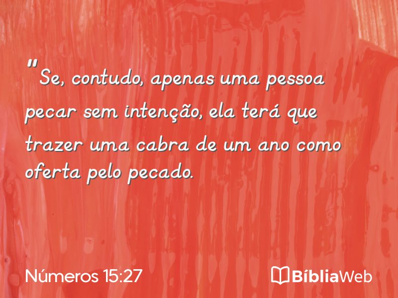 Números 15:27 em imagem para compartilhar