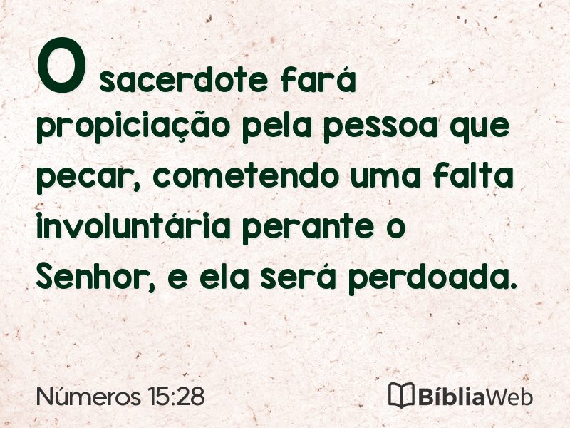 Números 15:28 em imagem para compartilhar