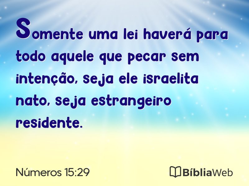 Números 15:29 em imagem para compartilhar