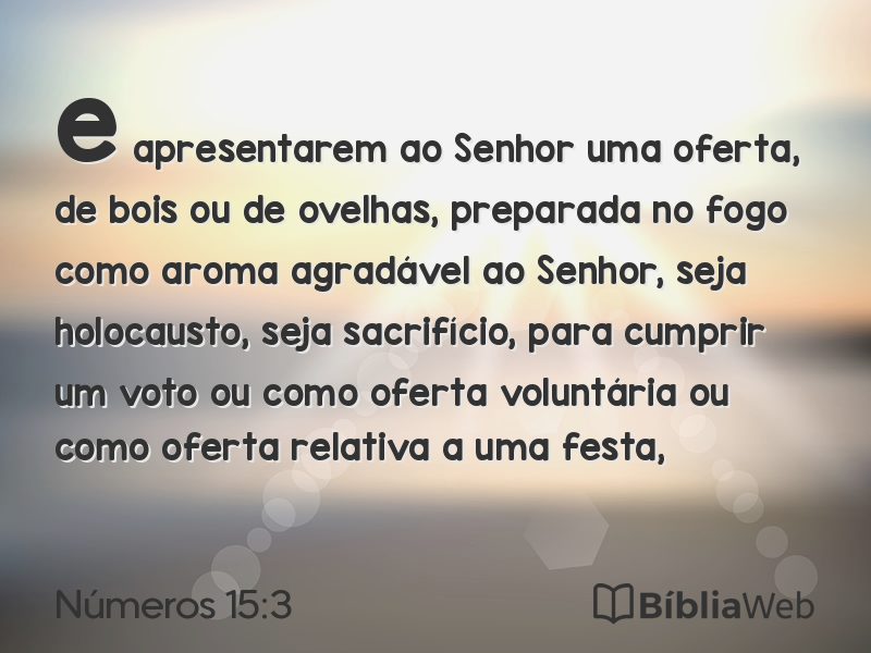 Números 15:3 em imagem para compartilhar