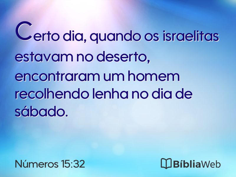 Números 15:32 em imagem para compartilhar