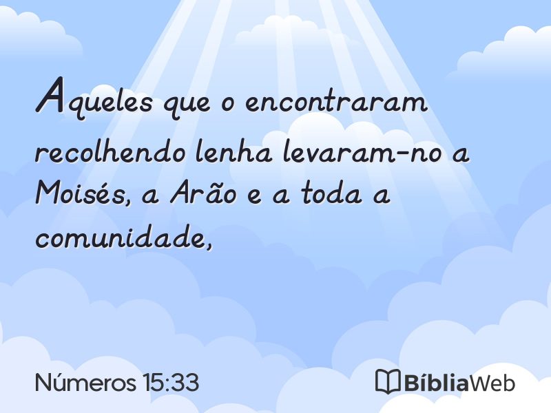 Números 15:33 em imagem para compartilhar