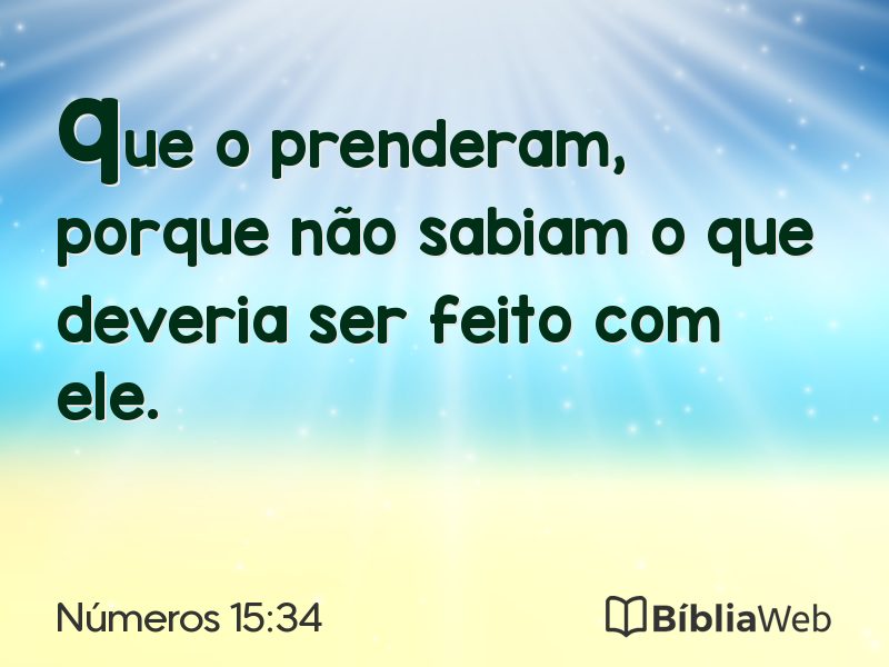 Números 15:34 em imagem para compartilhar