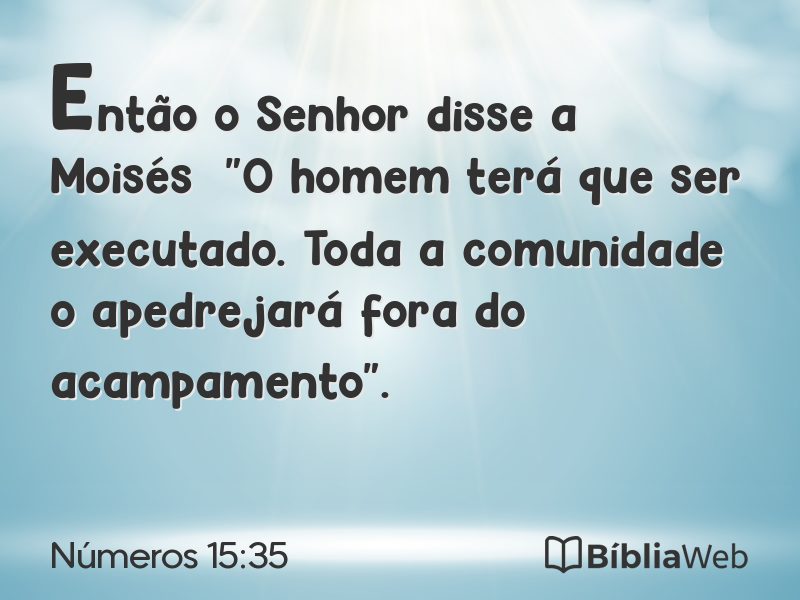 Números 15:35 em imagem para compartilhar
