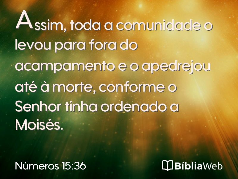 Números 15:36 em imagem para compartilhar
