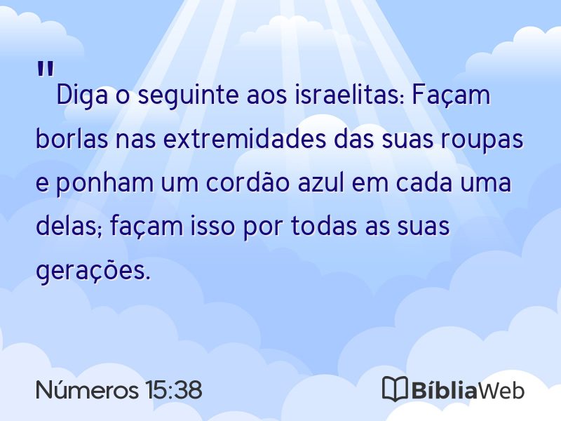 Números 15:38 em imagem para compartilhar
