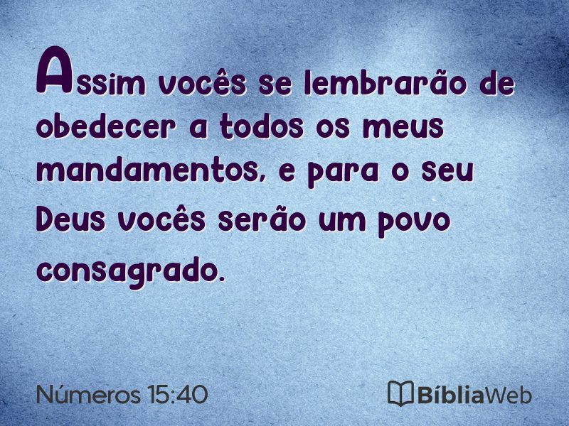 Números 15:40 em imagem para compartilhar