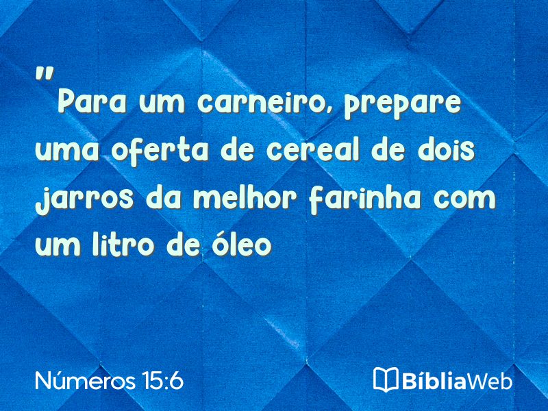 Números 15:6 em imagem para compartilhar