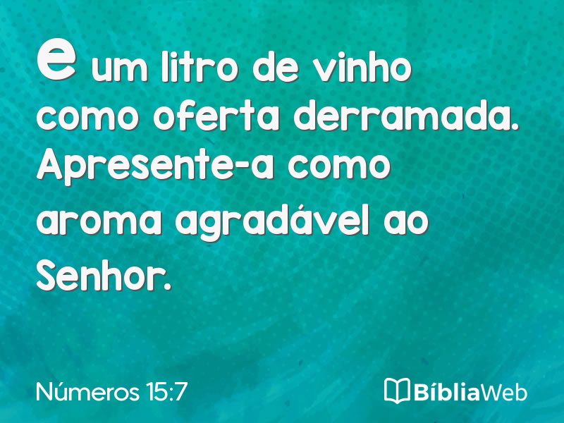 Números 15:7 em imagem para compartilhar