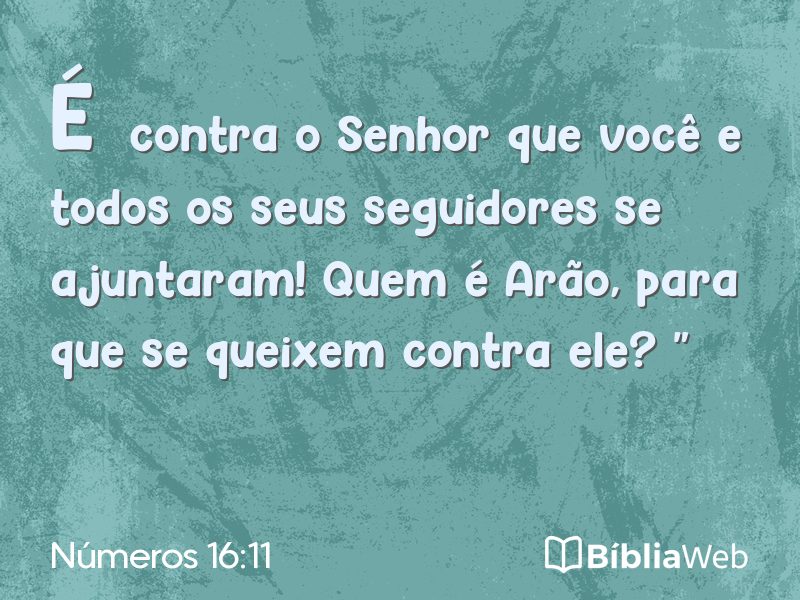 Números 16:11 em imagem para compartilhar
